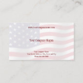 Carte De Visite Amérique patriotique Gouvernement Entreprise sans (Dos)