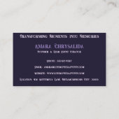 Carte De Visite Amethyst Butterfly (Dos)