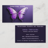 Carte De Visite Amethyst Butterfly (Devant / Derrière)