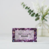 Carte De Visite Amethyst Gemstone Crystal Jewelry Designer (Debout devant)