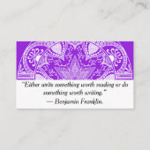 Carte De Visite Amethyst Mandala (Dos)