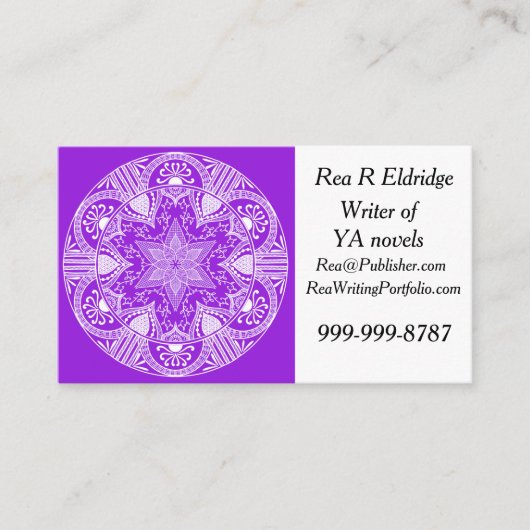 Carte De Visite Amethyst Mandala (Devant)