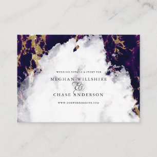 Carte De Visite Amethyst Marbled Watercolor Geode BarefootBride™
