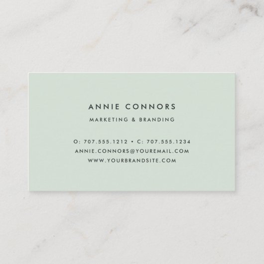 Carte De Visite Amethyst Peony | Aquarelle florale (Dos)