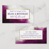 Carte De Visite Améthyste Agression Bombe À Bain Faite À La Main S (Devant / Derrière)