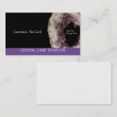 Carte De Visite Améthyste cru - Cristaux de guérison (Devant / Derrière)