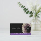 Carte De Visite Améthyste cru - Cristaux de guérison (Debout devant)