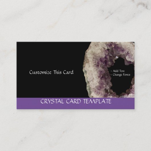 Carte De Visite Améthyste cru - Cristaux de guérison (Devant)