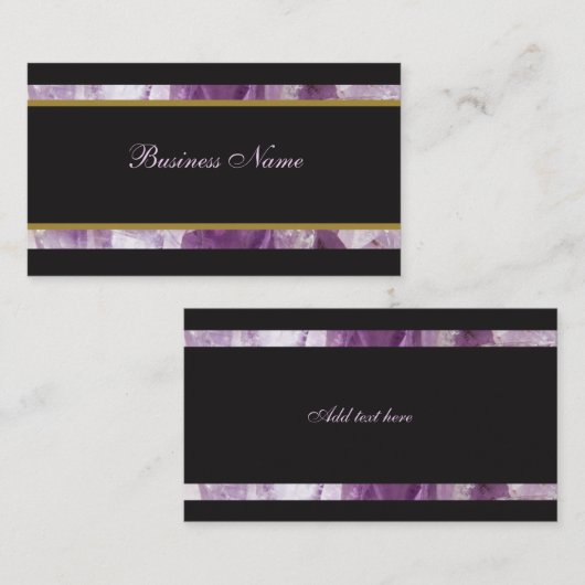 Carte De Visite Améthyste de luxe (Devant / Derrière)