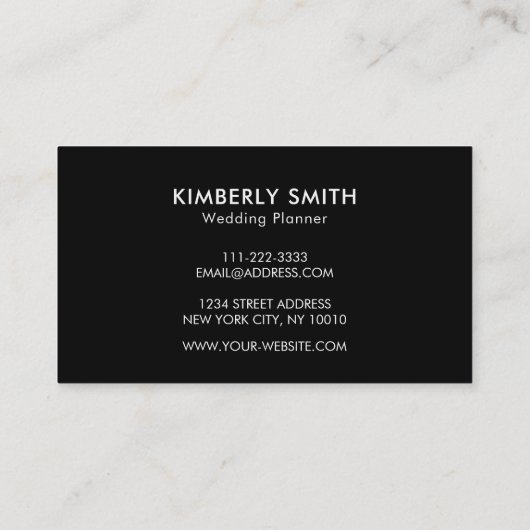 Carte De Visite Améthyste violet gemode geode noir professionnel (Dos)