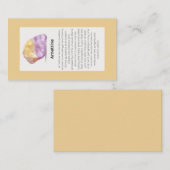 Carte De Visite Ametrine Cristal Signification Bijoux Display (Devant / Derrière)