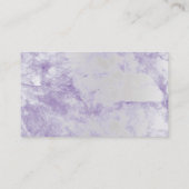 Carte De Visite Ametyste violet argenté Marbre métallique gris (Dos)