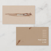 Carte De Visite Amiable Brown Brosses Taches Tirage main (Devant / Derrière)