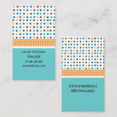 Carte De Visite Amical mignon de motif de conseiller géométrique (Devant / Derrière)