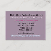 Carte De Visite Amie de confiance Floral (Dos)