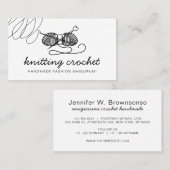 Carte De Visite Amigurumi Crochet en fil de fer artisanal (Devant / Derrière)