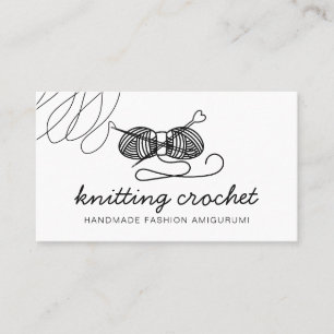 Carte De Visite Amigurumi Crochet en fil de fer artisanal