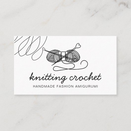 Carte De Visite Amigurumi Crochet en fil de fer artisanal (Devant)