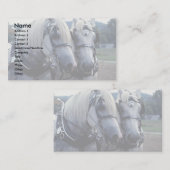 Carte De Visite Amis, équipe de cheval (Devant / Derrière)