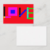 Carte De Visite Amour (Devant / Derrière)