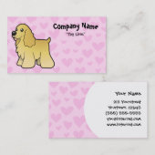 Carte De Visite Amour américain de cocker (Devant / Derrière)