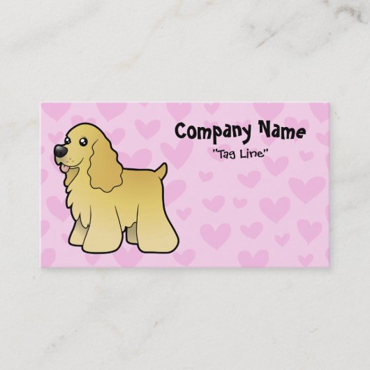 Carte De Visite Amour américain de cocker (Devant)