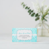 Carte De Visite Amour Bizcard turquoise Luxe (Debout devant)