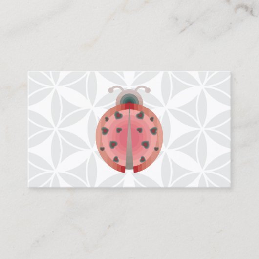 Carte De Visite amour coccinelle (Devant)