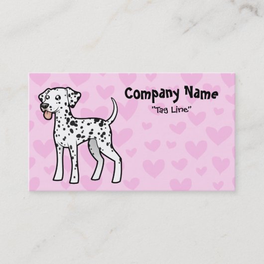 Carte De Visite Amour dalmatien (Devant)