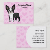 Carte De Visite Amour de Boston Terrier (Devant / Derrière)