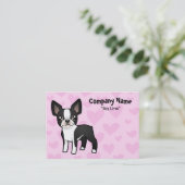 Carte De Visite Amour de Boston Terrier (Debout devant)