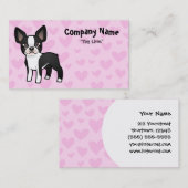 Carte De Visite Amour de Boston Terrier (Devant / Derrière)