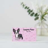 Carte De Visite Amour de Boston Terrier (Debout devant)
