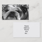 Carte De Visite amour de bouledogue (Devant / Derrière)