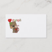 Carte De Visite Amour de cacao d'ours de fille (Dos)