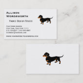 Carte De Visite Amour de chien de Doxie - petit teckel mignon (Devant / Derrière)