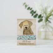 Carte De Visite "Amour de chiot," soin de jour Brown de chienchien (Debout devant)