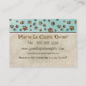 Carte De Visite "Amour de chiot," soin de jour Brown de chienchien (Dos)