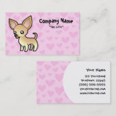 Carte De Visite Amour de chiwawa (manteau lisse) (Devant / Derrière)