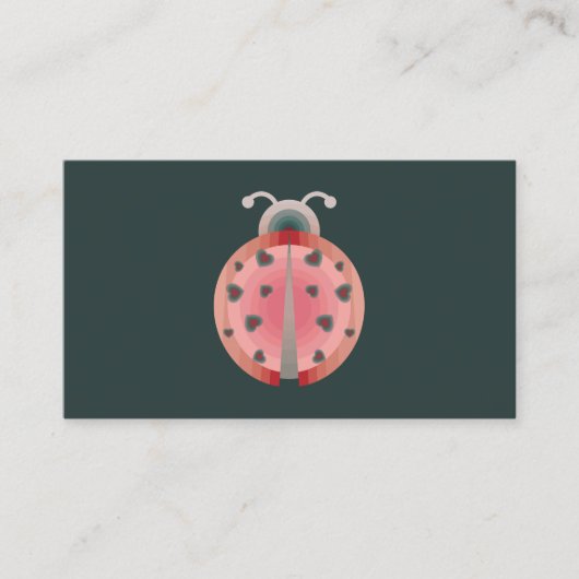 Carte De Visite amour de coccinelle (Devant)