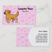 Carte De Visite Amour de golden retriever (Devant / Derrière)