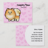 Carte De Visite Amour de Pomeranian (Devant / Derrière)