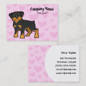 Carte De Visite Amour de rottweiler (Devant / Derrière)