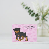 Carte De Visite Amour de rottweiler (Debout devant)