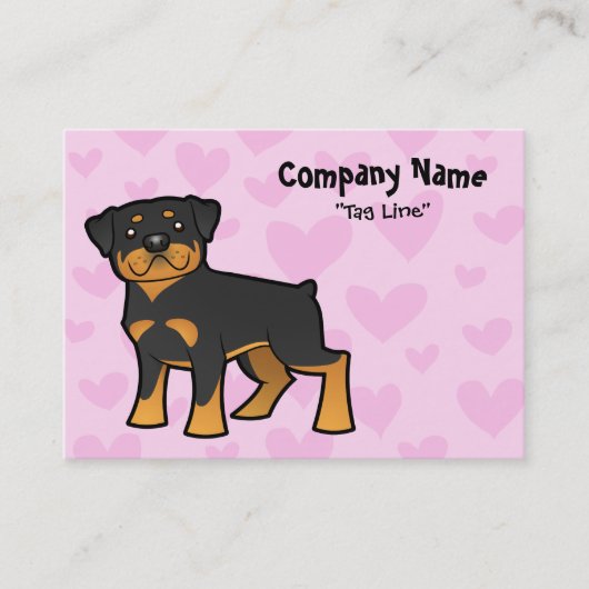 Carte De Visite Amour de rottweiler (Devant)