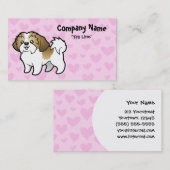 Carte De Visite Amour de Shih Tzu (chiot coupé) (Devant / Derrière)