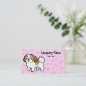 Carte De Visite Amour de Shih Tzu (chiot coupé) (Debout devant)
