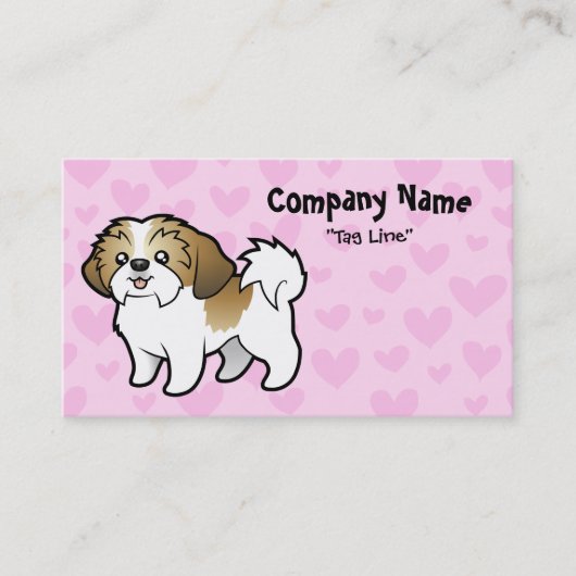 Carte De Visite Amour de Shih Tzu (chiot coupé) (Devant)