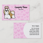 Carte De Visite Amour de Shih Tzu (exposition coupée) (Devant / Derrière)
