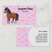 Carte De Visite Amour des chevaux (Devant / Derrière)